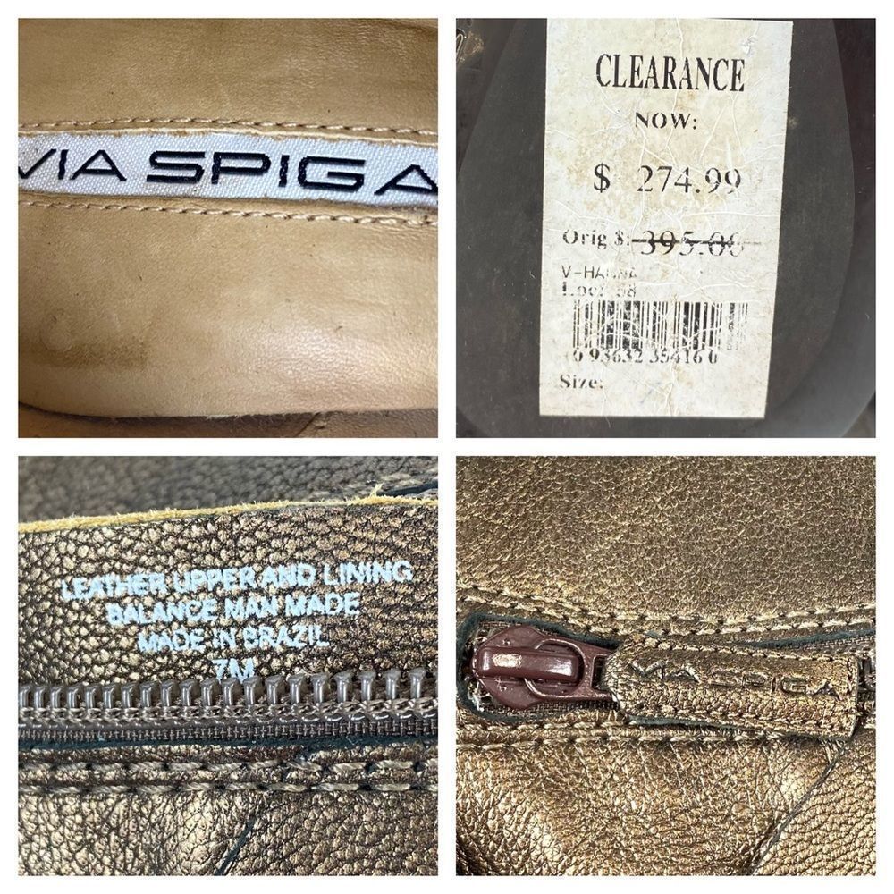 Via Spiga ‘Hanna' bronze tall leather boots 7 - Picture 14 of 15